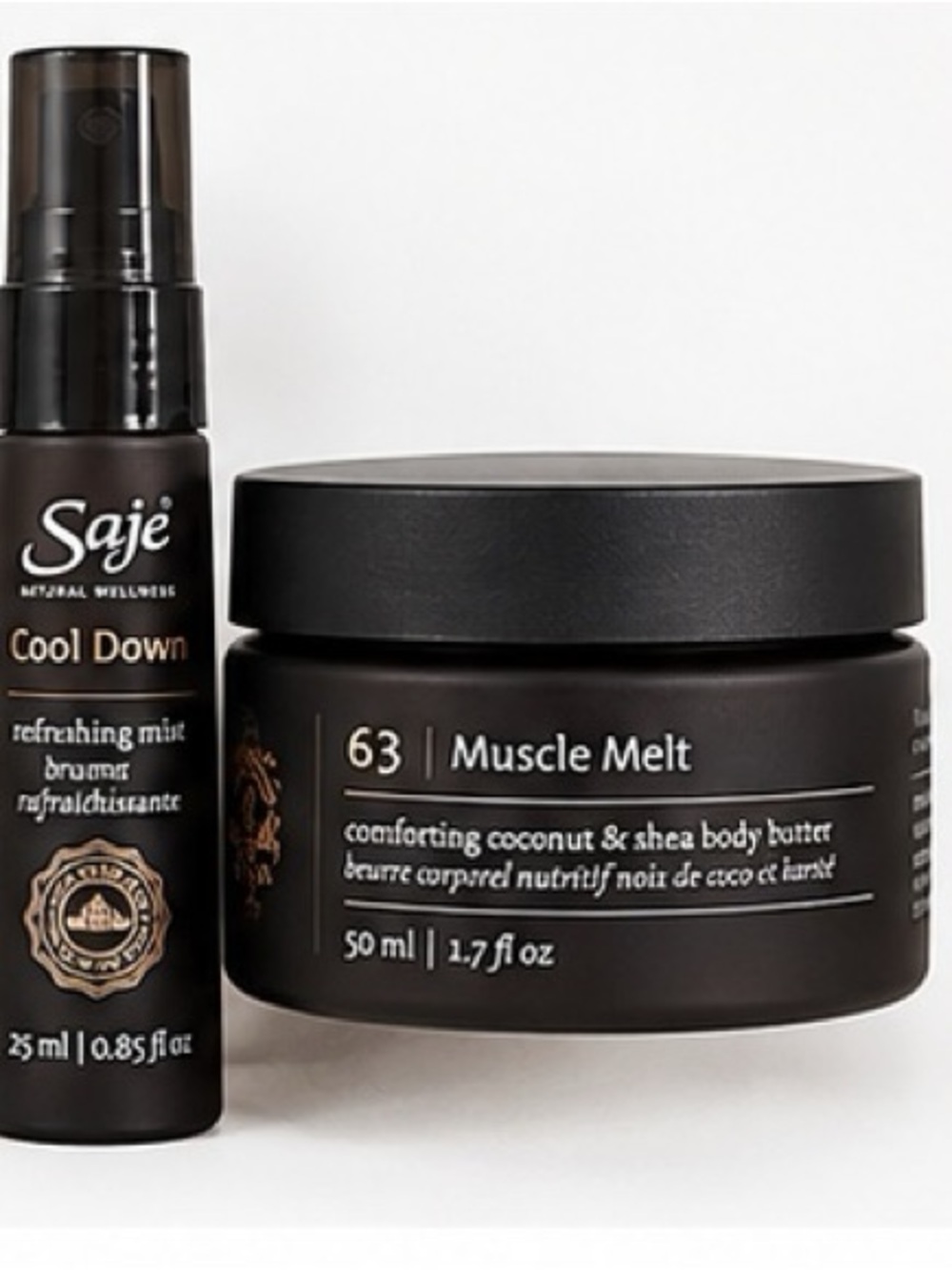 Saje Black Cool Down Mist & Muscle Melt Body Butter